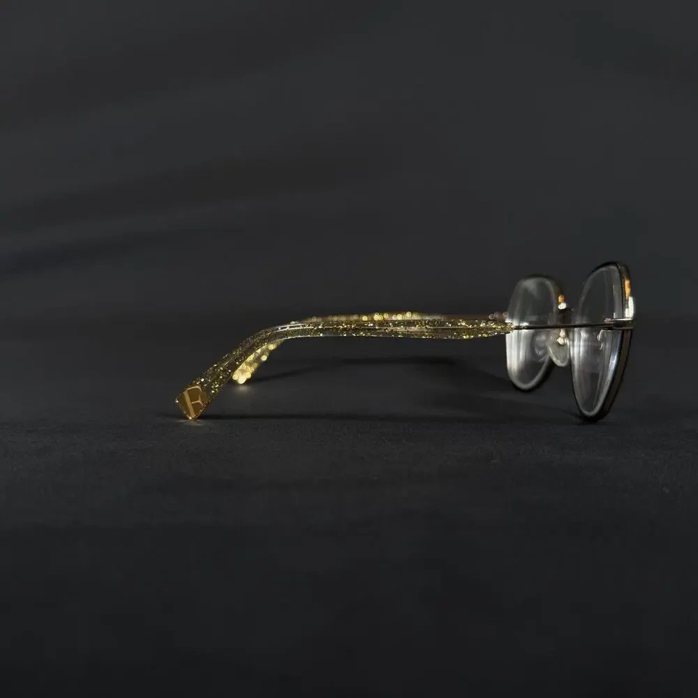 Furla VFU376K COL.0300 135 Gold Glitter Transparent eyeglasses Only Frame